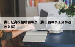 佛山赴高校招聘辅导员（佛山辅导员工资待遇怎么样）