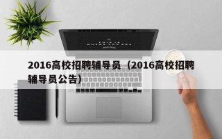 2016高校招聘辅导员（2016高校招聘辅导员公告）