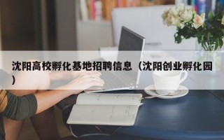 沈阳高校孵化基地招聘信息（沈阳创业孵化园）