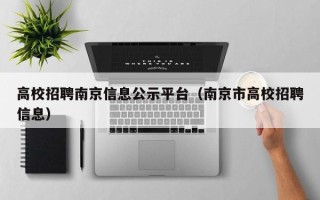高校招聘南京信息公示平台（南京市高校招聘信息）
