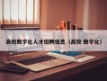 高校数字化人才招聘信息（高校 数字化）