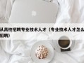 从高校招聘专业技术人才（专业技术人才怎么招聘）