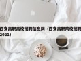 西安高职高校招聘信息网（西安高职院校招聘2021）