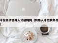 中国高校特殊人才招聘网（特殊人才招聘条件）