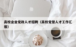 高校企业党政人才招聘（高校党管人才工作汇报）