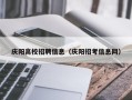 庆阳高校招聘信息（庆阳招考信息网）