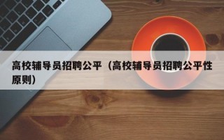 高校辅导员招聘公平（高校辅导员招聘公平性原则）