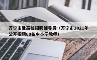 万宁市赴高校招聘辅导员（万宁市2021年公开招聘88名中小学教师）