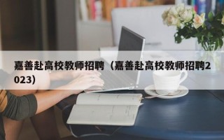 嘉善赴高校教师招聘（嘉善赴高校教师招聘2023）