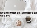 高校招聘财务实验员信息（高校招聘财务实验员信息查询）