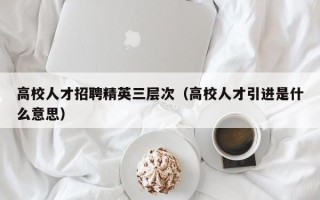 高校人才招聘精英三层次（高校人才引进是什么意思）