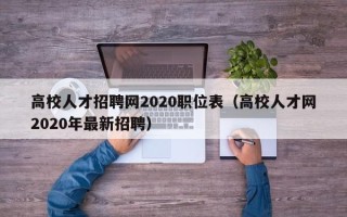 高校人才招聘网2020职位表（高校人才网2020年最新招聘）