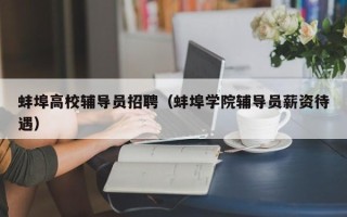 蚌埠高校辅导员招聘（蚌埠学院辅导员薪资待遇）