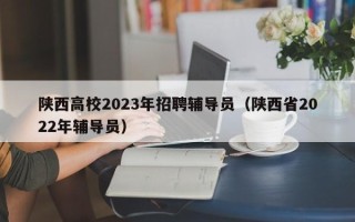 陕西高校2023年招聘辅导员（陕西省2022年辅导员）