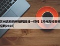 苏州高校教师招聘题目一样吗（苏州高校教师招聘2020）