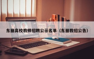 东丽高校教师招聘公示名单（东丽教招公告）
